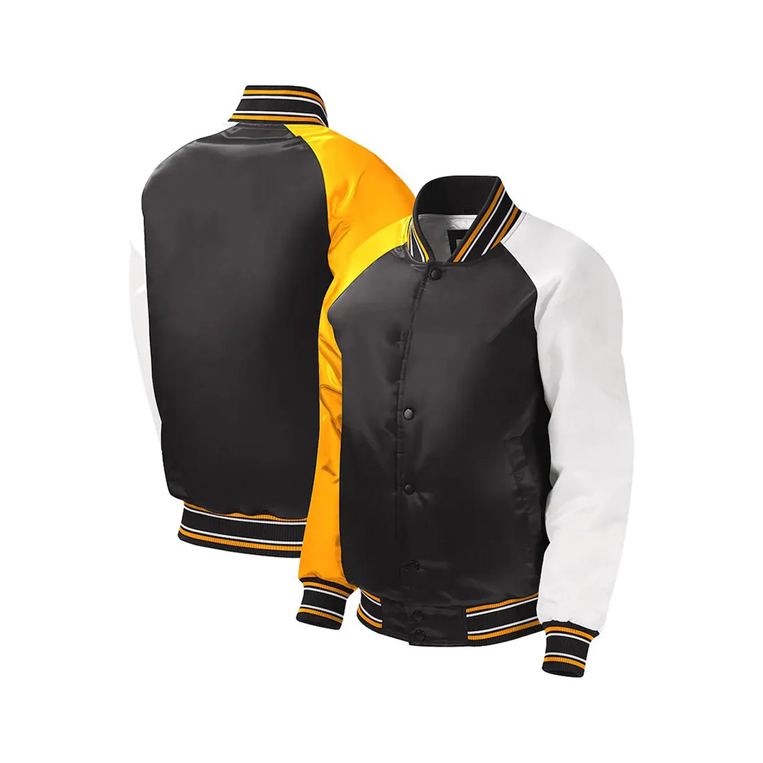 Silk Satin Bomber Jacket Custom Multi-Colors Wholesale Varsity Jackets