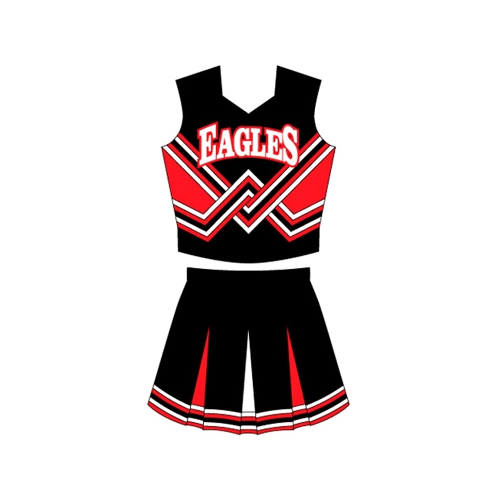 New Arrival All Cheer Costume Uniform Cheerleading  Tops And Skirts Custom Cheerleading Uniforms Kids For Girls Youth