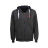 Custom Zipper Dark Gray Hoodie With silicone Printing