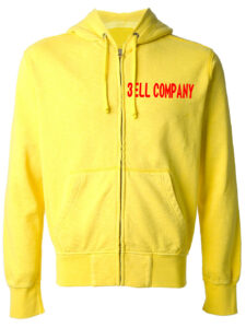 Custom Zipper Light Yellow Hoodie with Printing