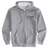 Custom Zipper Gray Hoodie with Embossed Printing