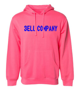 Custom Pullover Pink Hoodie with Embossed Printing