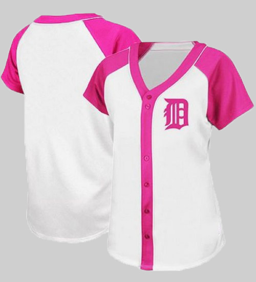 Pink 100% Polyester interlock Baseball Team uniform