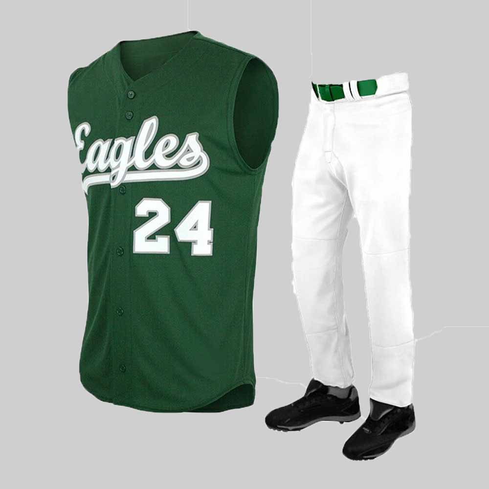 Eagles Custom Baseball uniform with Sleeveless Jersey