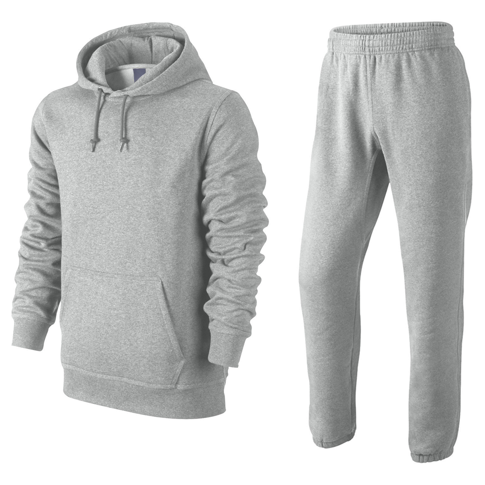 Men Fleece Outdoor Jogging Running and Training Polyester Sportswear Tracksuits Hooded Slim Fit Custom Design Plain Tracksuits