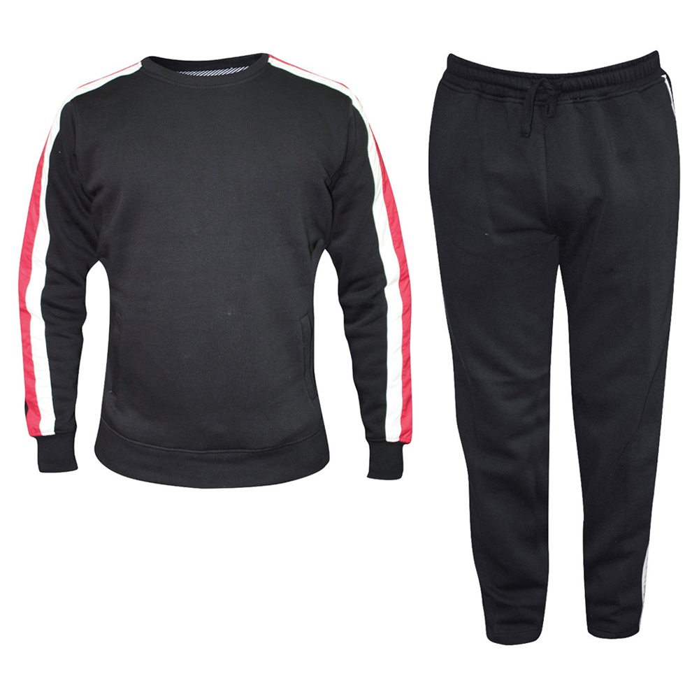 High Quality Custom O-Neck Fleece jogging suits Men's