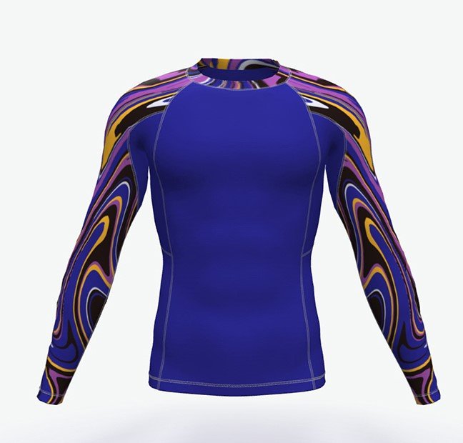 Design custom sublimation printed long sleeve men Compression shirts