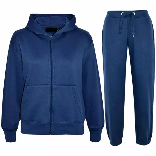 Latest plain Blue Color Sweat suit women's Gym Sweat suit