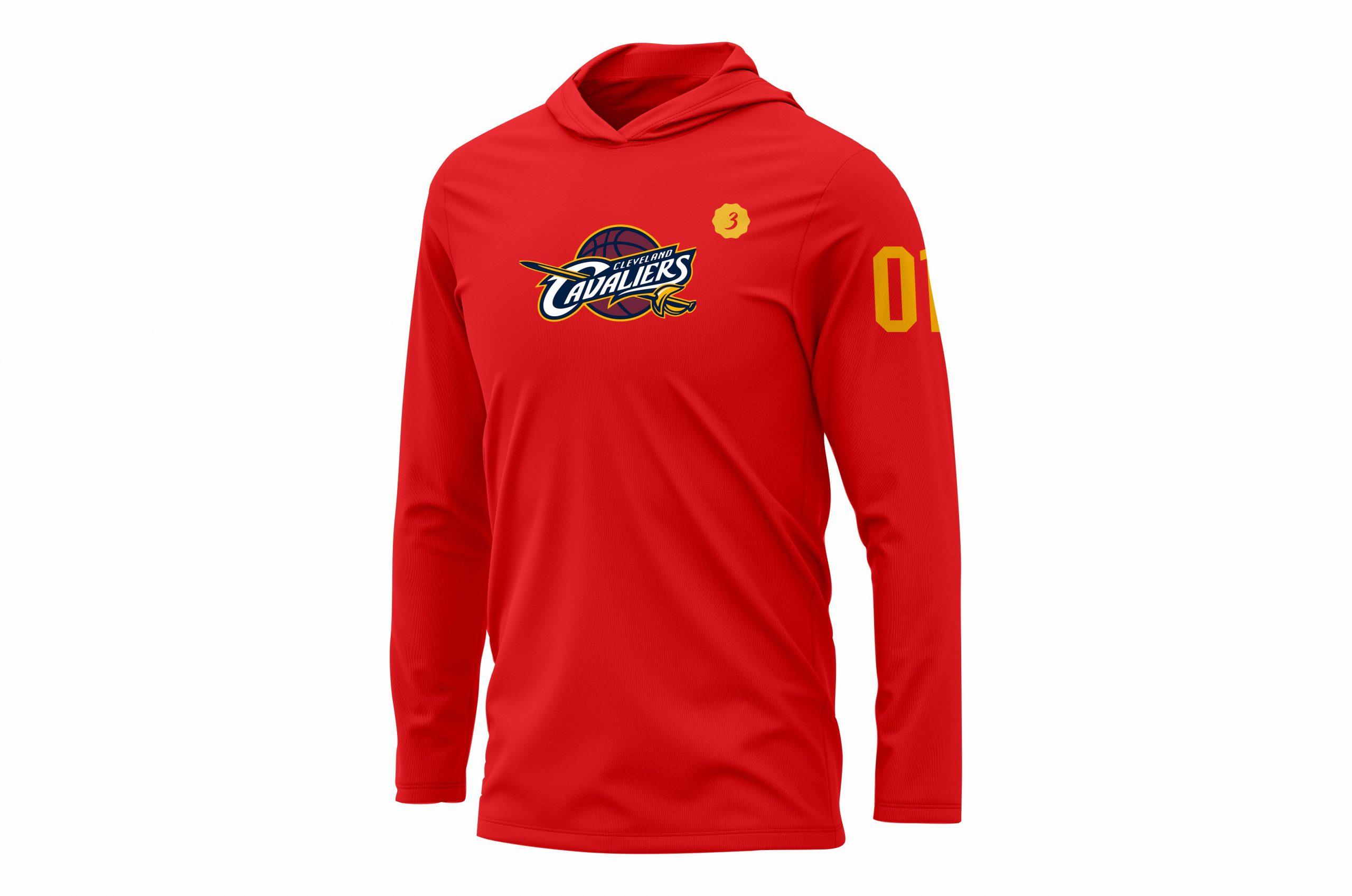 Red Cavaliers Custom Basketball Shooting Shirt Sublimated
