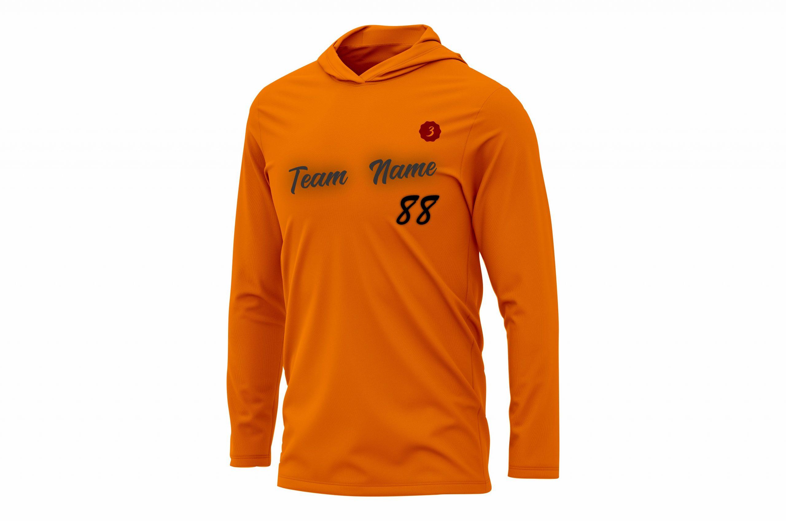 Orange Custom Basketball Shooting Shirt Sublimated