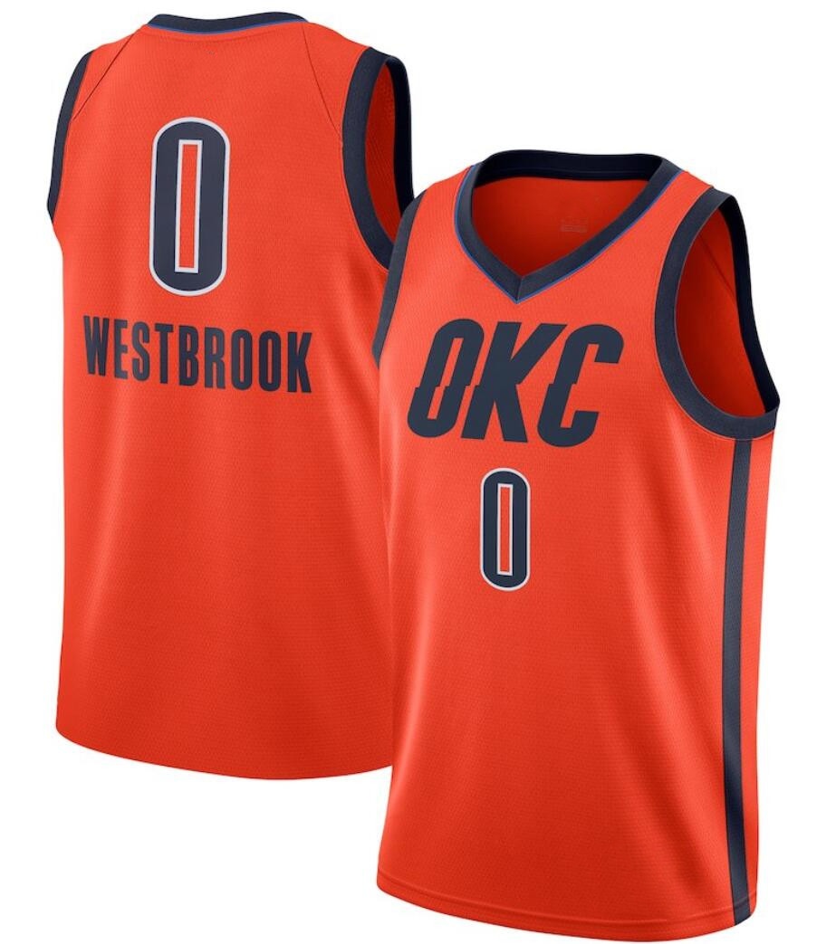 Custom OKC Westbrook Basketball Jersey Sublimated Wholesale