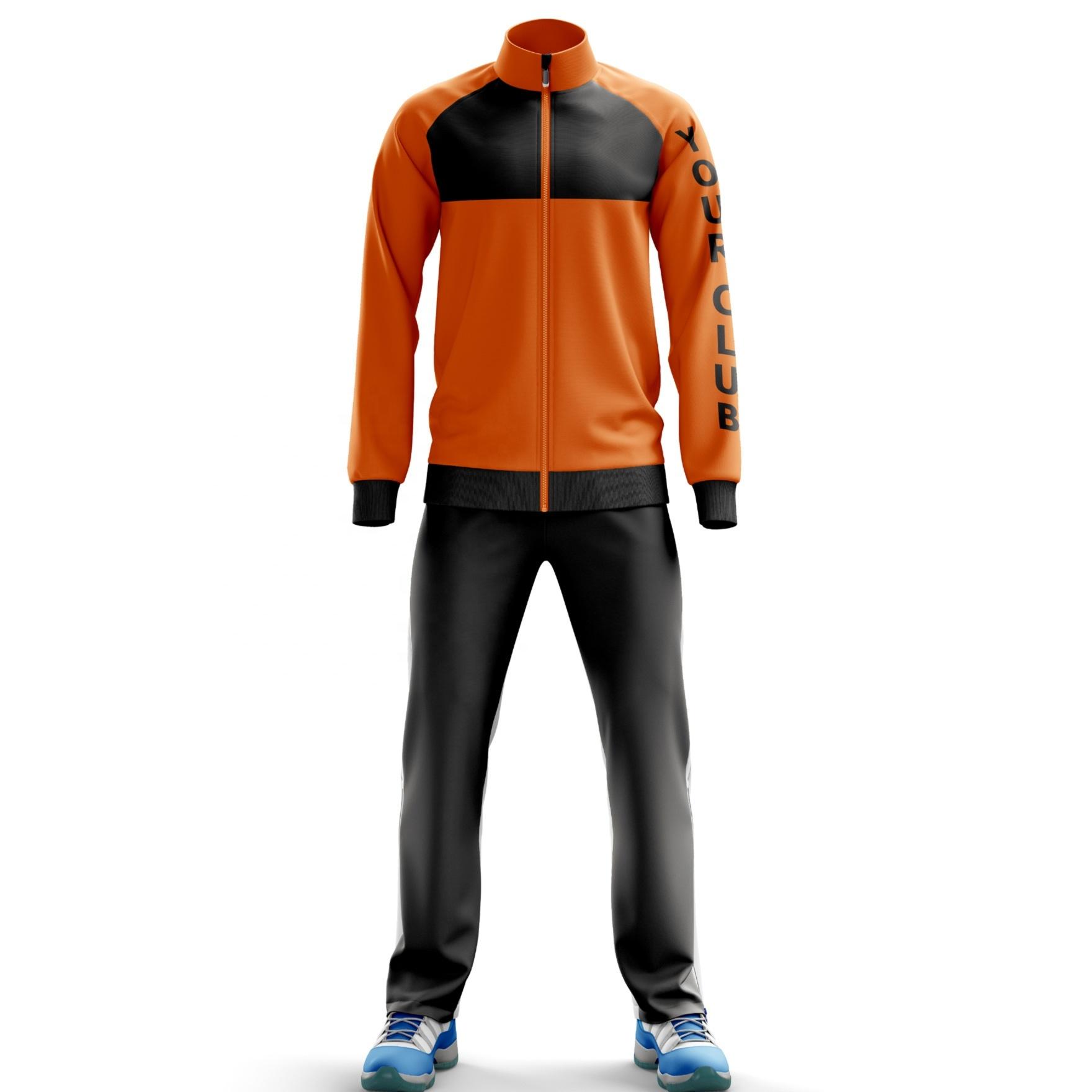 Sportswear Jogger Suits Men's and Women's Plain Orange Jogging Tracksuits