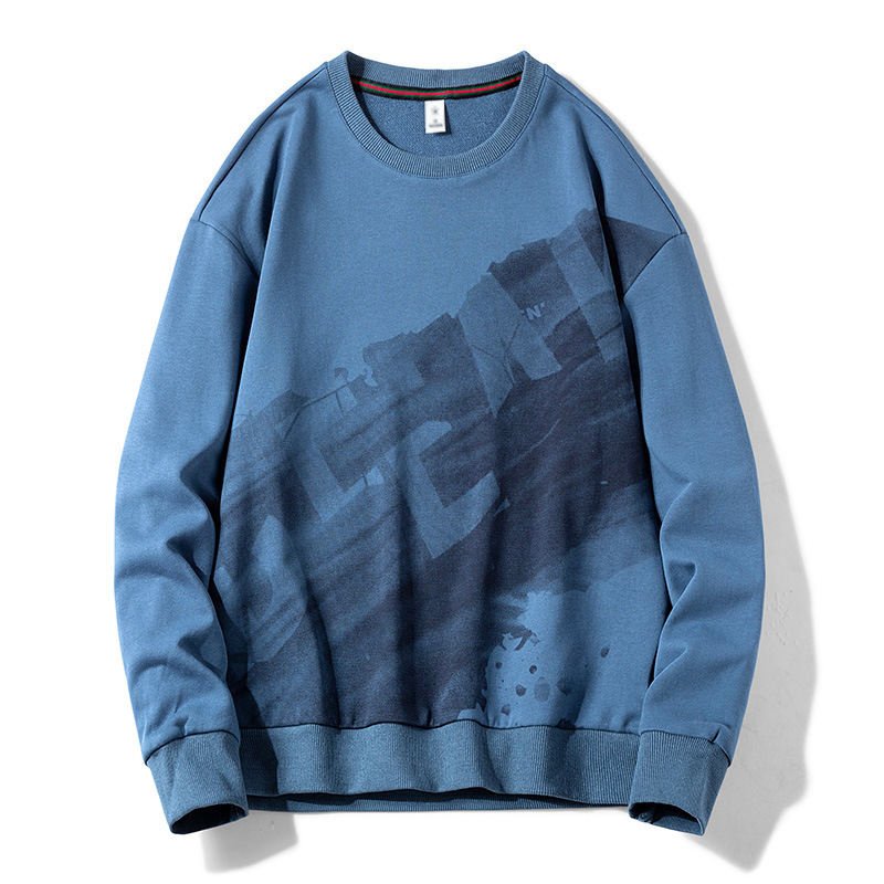 Men Sweatshirt Set  Long Sleeve Printed Sweatshirt
