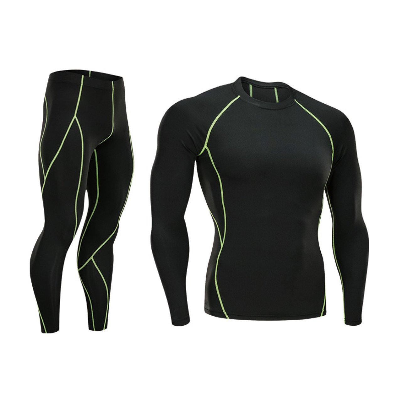 Men's Compression shirt and Skin Tight Pants Fitness Rash guard Gym suit for men's