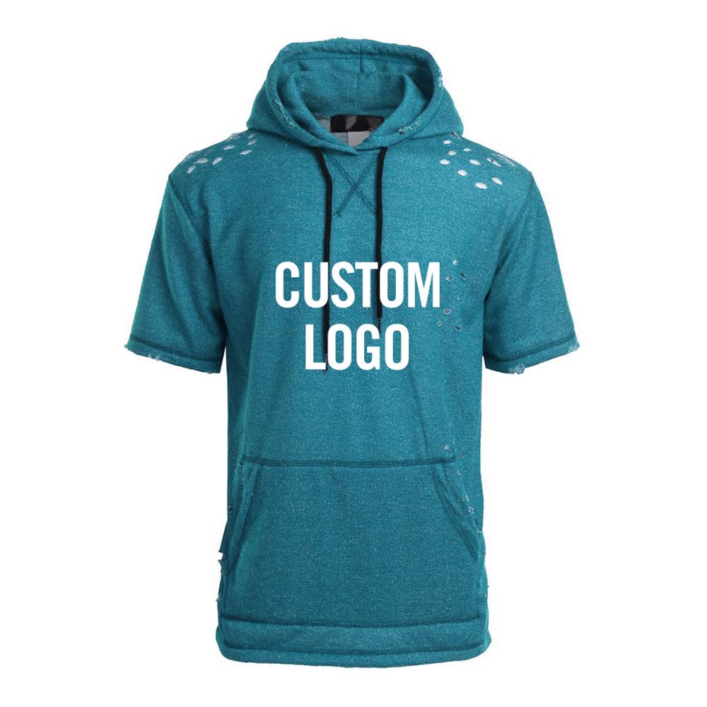 Wholesale Customize Solid Color Blank Men's Zip Hoodie Zipper Up Men's Hoodies