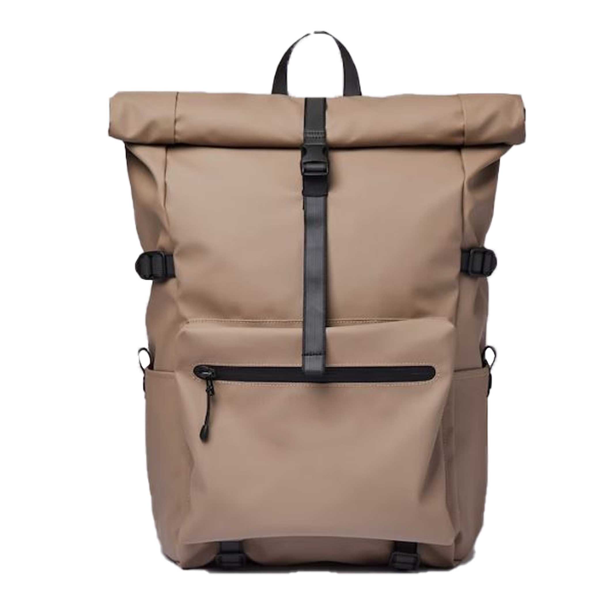 Wholesale Coffee Vintage Back Pack Bag Male Drawstring Rucksack Hipster School Man Canvas Leather Backpack For Men