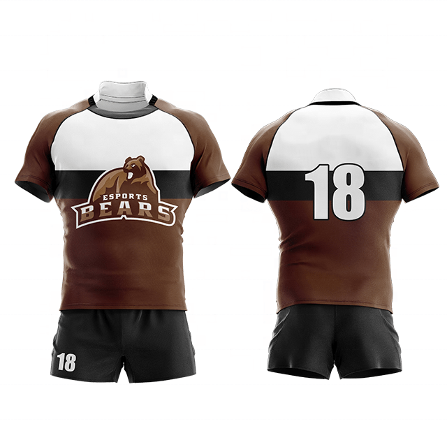 Wholesale manufacturer Rugby Uniform Custom Design Printing Sublimation Men Football Sports Wear Rugby Uniform