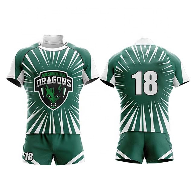 Customize Cheap Rugby Shirts Sublimation Red Jerseys Sport Wear Club Rugby Uniforms Kits Rugby uniform