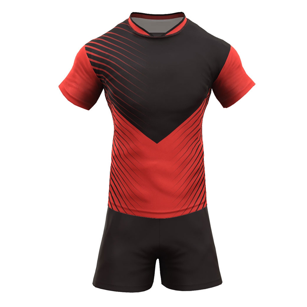 Customize Cheap Rugby Shirts Sublimation Red Jerseys Sport Wear Club Rugby Uniforms Kits Rugby uniform