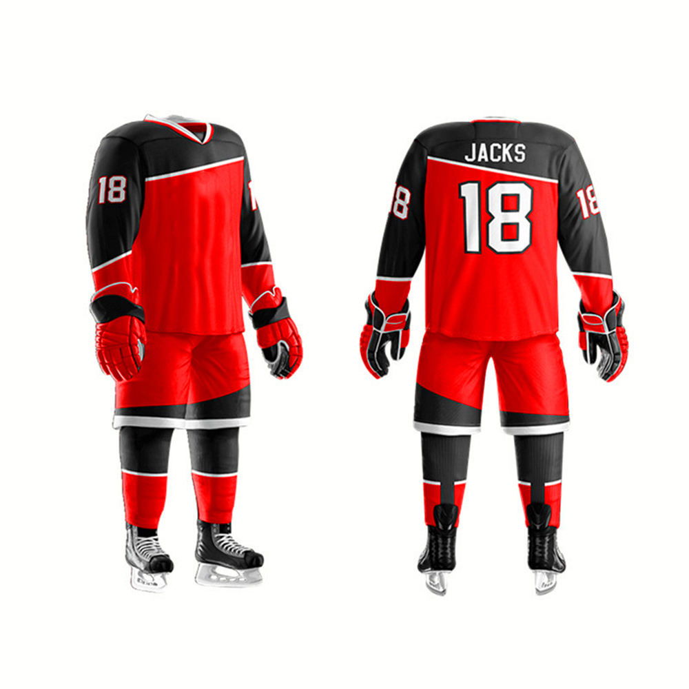 Wholesales Ice Hockey Uniform Comfortable Full Sleeve Shirts & Shorts Full Uniform In Reasonable Price