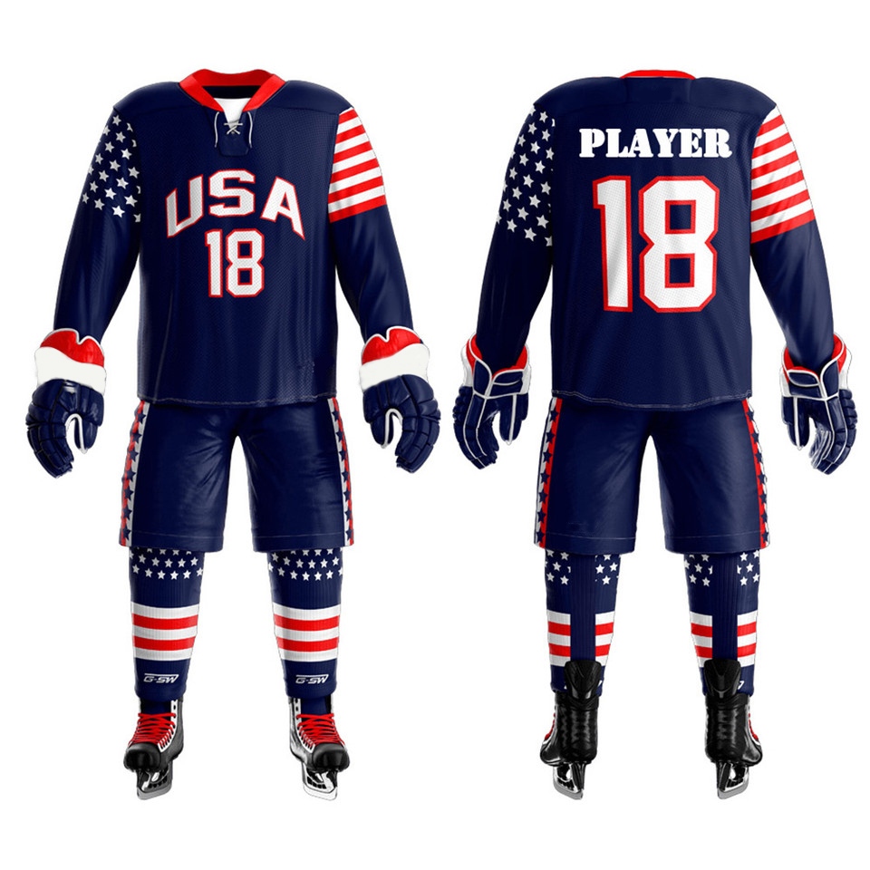 Custom Sublimation Ice Hockey Uniform Top Quality Men Ice Hockey Uniform Premium made Ice Hockey Uniform