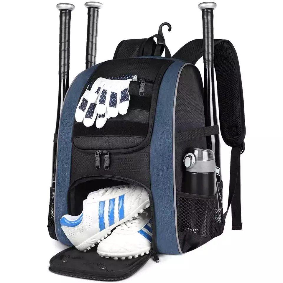 Black Color Sports Baseball Backpack Bag For Baseball Equipments