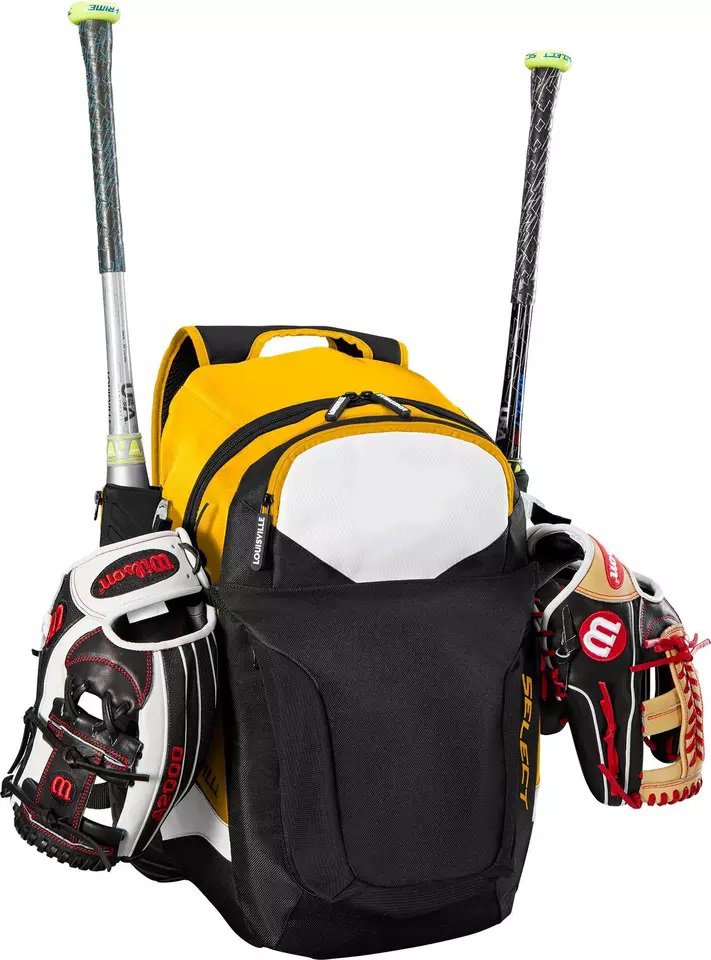 Professional Yellow Sublimated Baseball Back Pack Bag