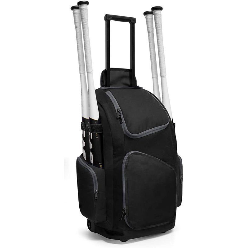 Multiple Styles Customized Wheeled Baseball Bat Bag Rolling